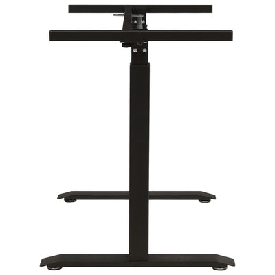 vidaXL Manual Height Adjustable Standing Desk Frame Hand Crank Black