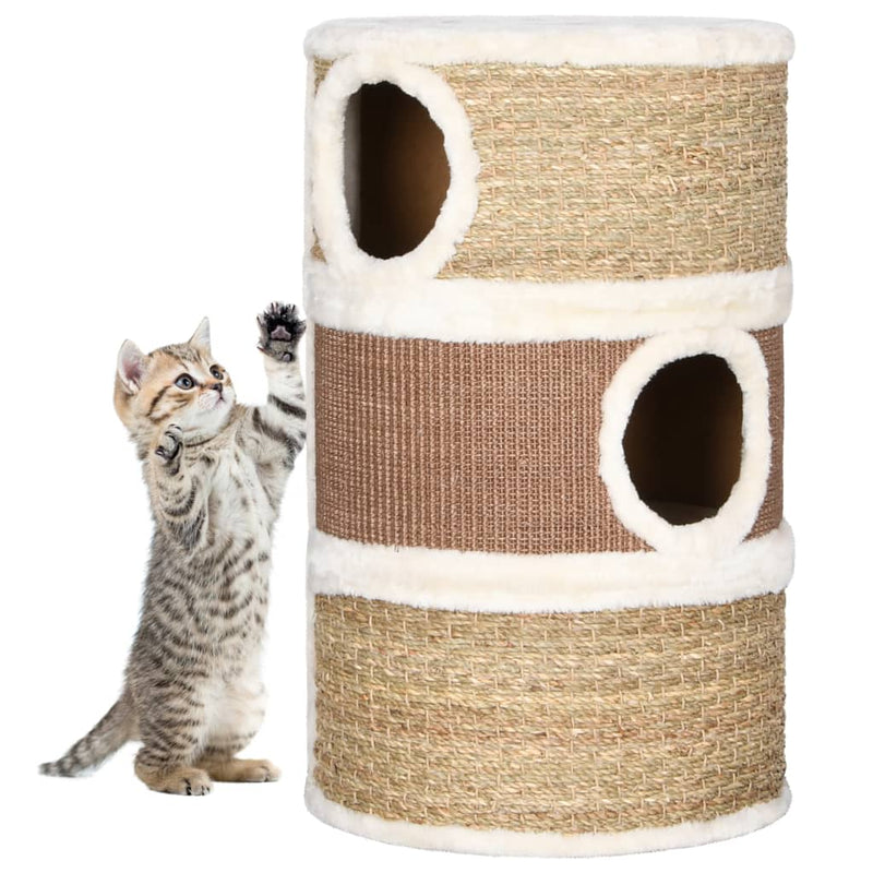 vidaXL Cat Scratching Barrel 60 cm Seagrass