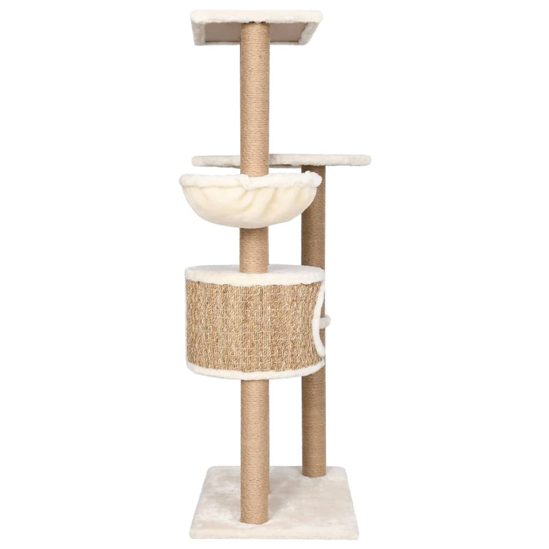vidaXL Cat Tree with Scratching Post 126cm Seagrass