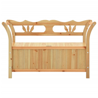 vidaXL Storage Bench 126 cm Black Solid Fir Wood