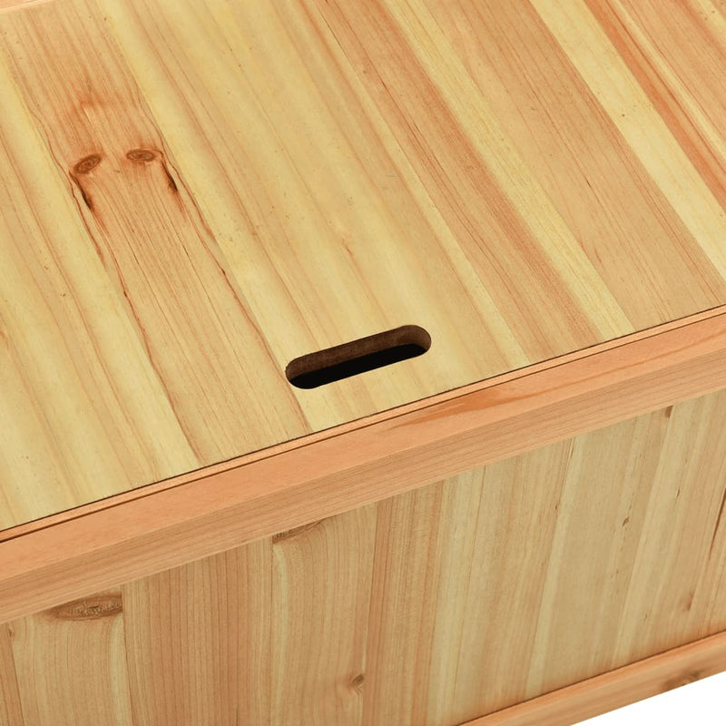 vidaXL Storage Bench 126 cm Black Solid Fir Wood