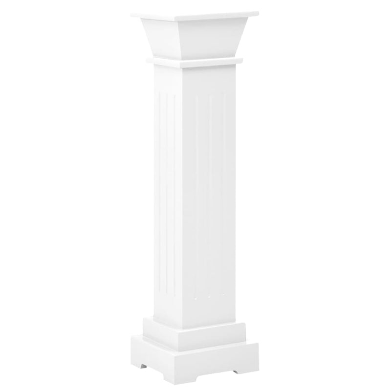vidaXL Classic Square Pillar Plant Stand Black 17x17x66 cm MDF