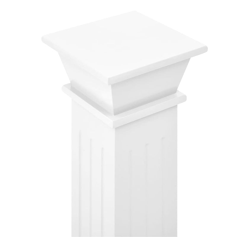 vidaXL Classic Square Pillar Plant Stand Black 17x17x66 cm MDF