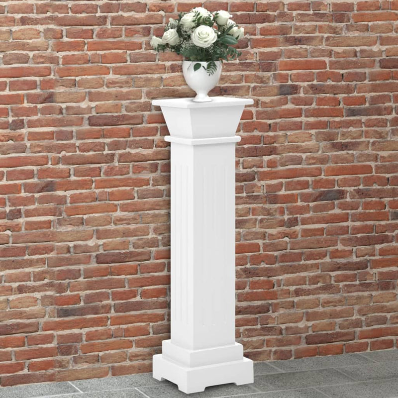 vidaXL Classic Square Pillar Plant Stand Black 17x17x66 cm MDF