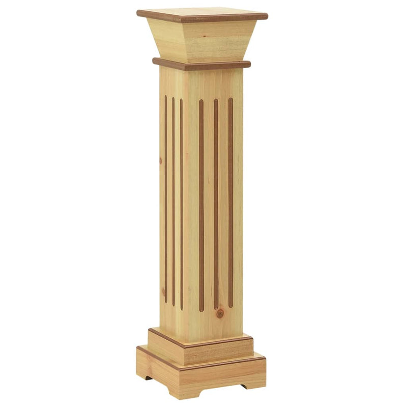 vidaXL Classic Square Pillar Plant Stand Black 17x17x66 cm MDF
