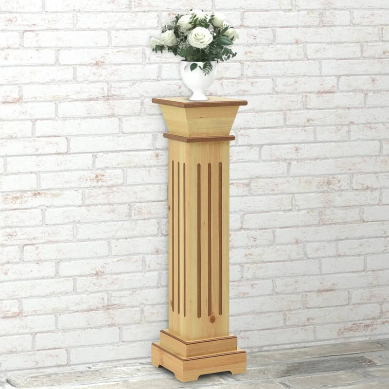 vidaXL Classic Square Pillar Plant Stand Black 17x17x66 cm MDF