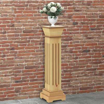 vidaXL Classic Square Pillar Plant Stand Black 17x17x66 cm MDF