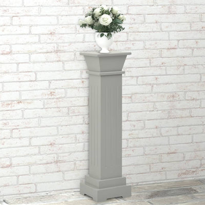 vidaXL Classic Square Pillar Plant Stand Black 17x17x66 cm MDF