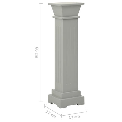 vidaXL Classic Square Pillar Plant Stand Black 17x17x66 cm MDF