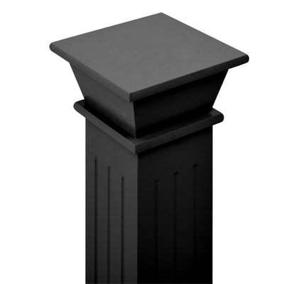 vidaXL Classic Square Pillar Plant Stand Black 17x17x66 cm MDF