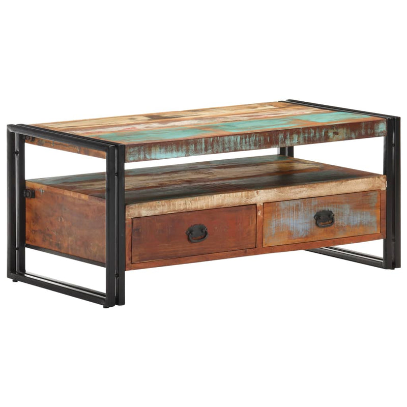 vidaXL Coffee Table 100x55x45 cm Solid Reclaimed Wood