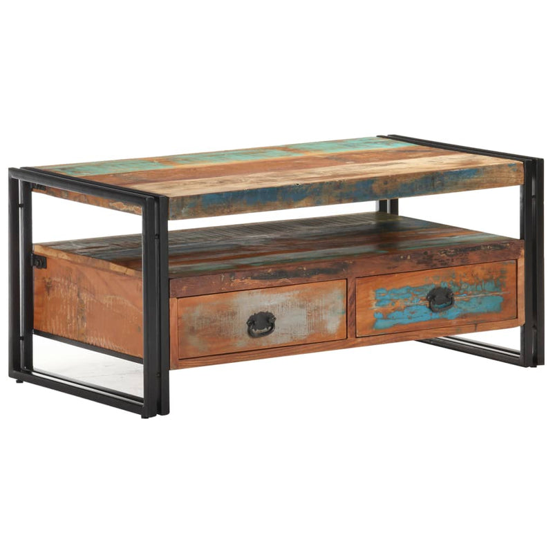 vidaXL Coffee Table 100x55x45 cm Solid Reclaimed Wood