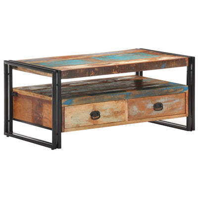 vidaXL Coffee Table 100x55x45 cm Solid Reclaimed Wood