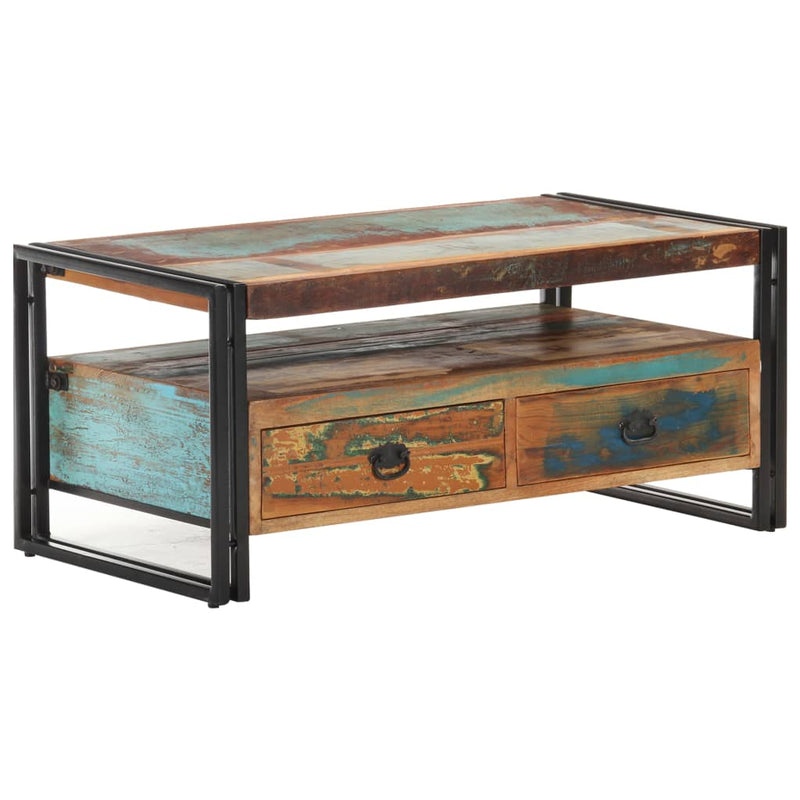 vidaXL Coffee Table 100x55x45 cm Solid Reclaimed Wood