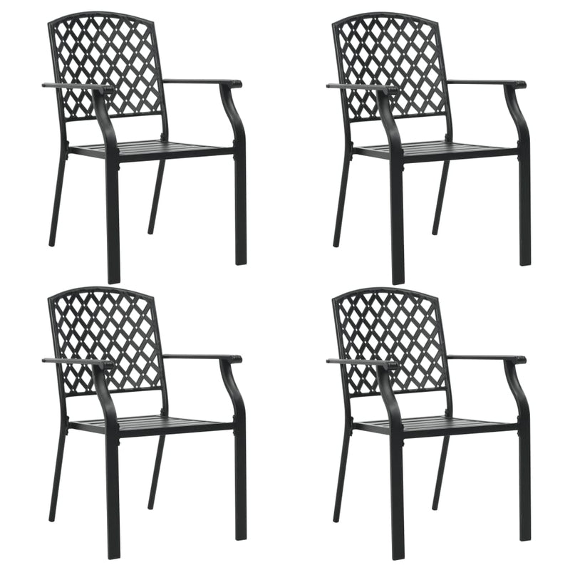 vidaXL Outdoor Chairs 4 pcs Mesh Design Steel Anthracite