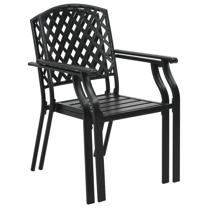 vidaXL Outdoor Chairs 4 pcs Mesh Design Steel Anthracite