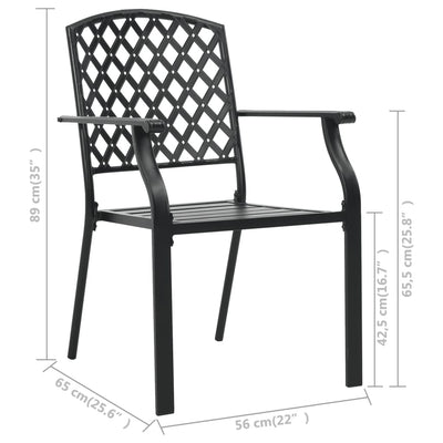 vidaXL Outdoor Chairs 4 pcs Mesh Design Steel Anthracite