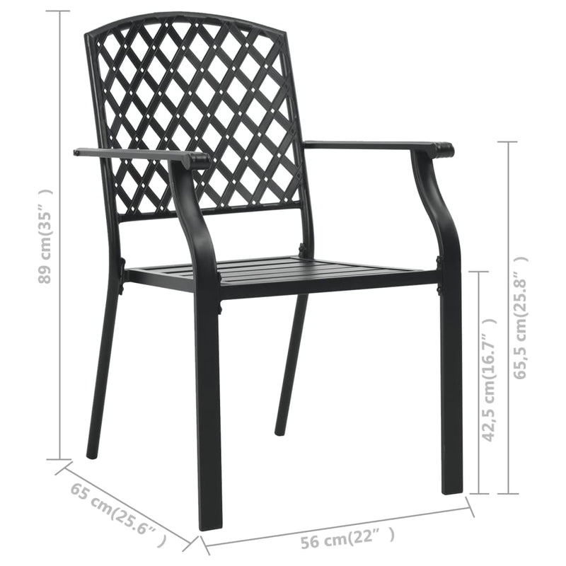 vidaXL Outdoor Chairs 4 pcs Mesh Design Steel Anthracite