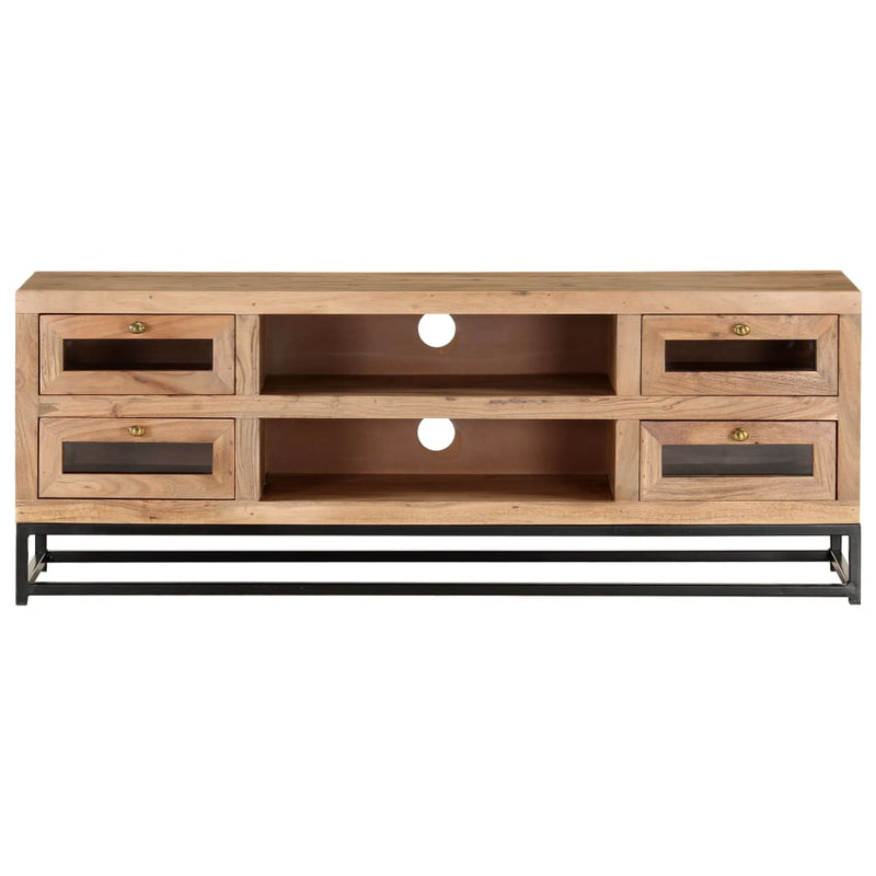 vidaXL TV Cabinet 110x30x40 cm Solid Acacia Wood