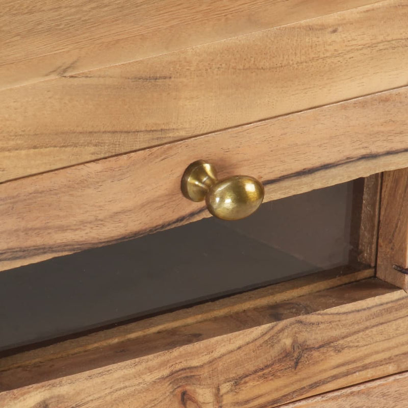vidaXL TV Cabinet 110x30x40 cm Solid Acacia Wood