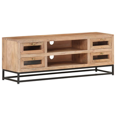 vidaXL TV Cabinet 110x30x40 cm Solid Acacia Wood