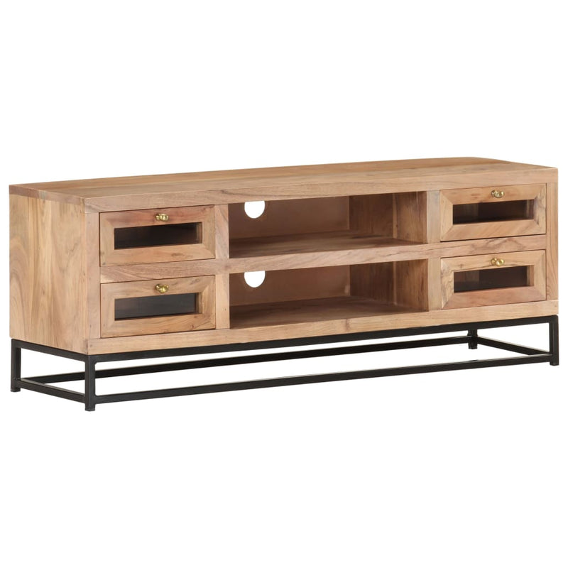 vidaXL TV Cabinet 110x30x40 cm Solid Acacia Wood