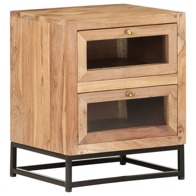 vidaXL Bedside Cabinet 40x30x50 cm Solid Acacia Wood