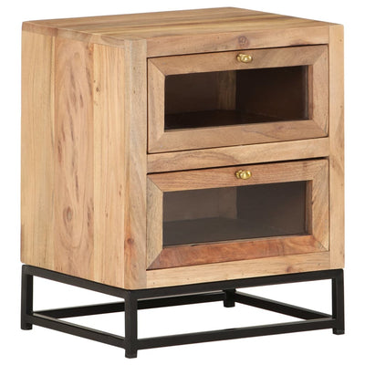 vidaXL Bedside Cabinet 40x30x50 cm Solid Acacia Wood