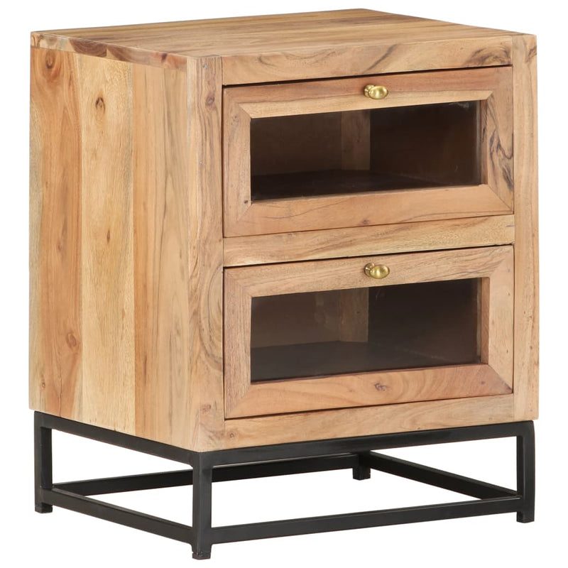 vidaXL Bedside Cabinet 40x30x50 cm Solid Acacia Wood