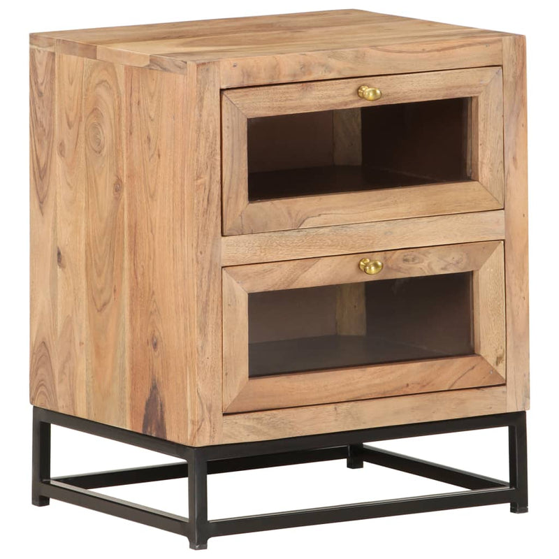 vidaXL Bedside Cabinet 40x30x50 cm Solid Acacia Wood