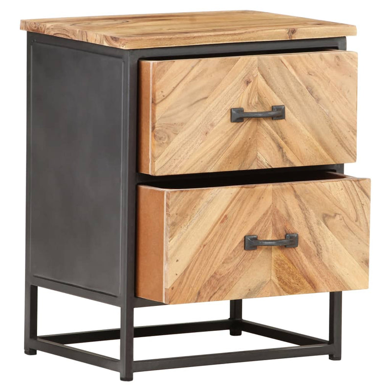 vidaXL Bedside Cabinet 40x30x50 cm Solid Acacia Wood