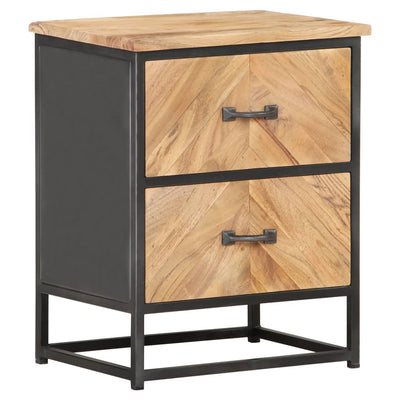 vidaXL Bedside Cabinet 40x30x50 cm Solid Acacia Wood
