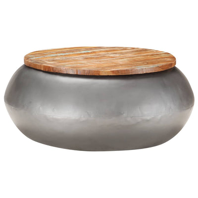 vidaXL Coffee Table Black 68x68x30 cm Solid Reclaimed Wood