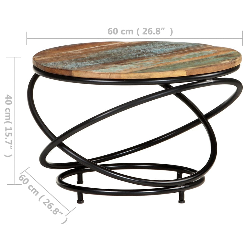 vidaXL Coffee Table 60x60x40 cm Solid Reclaimed Wood