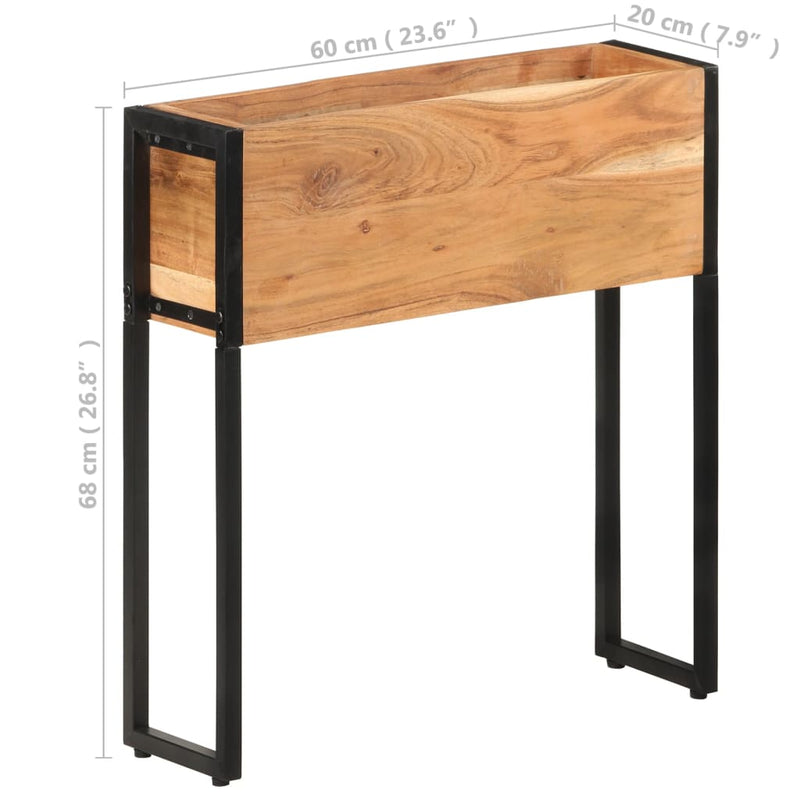 vidaXL Planter 60x20x68 cm Solid Acacia Wood