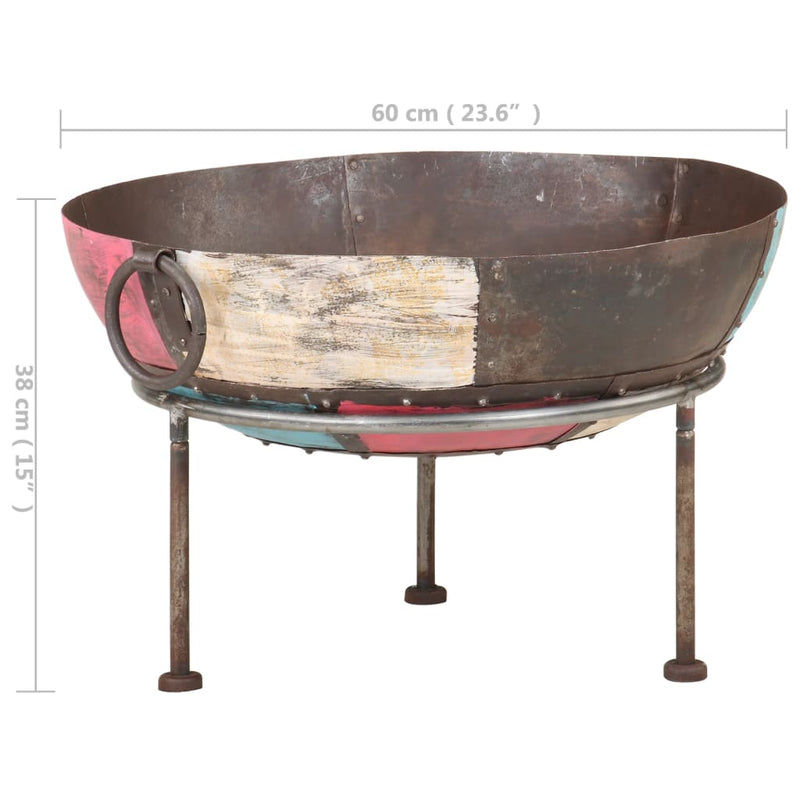 vidaXL Rustic Fire Pit Ø 40 cm Iron
