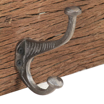 vidaXL Hall Hanger with 5 Hooks 100x2.5x15 cm Solid Reclaimed Wood