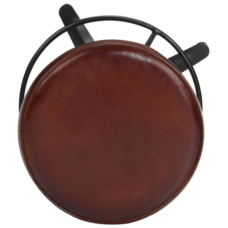 vidaXL Bar Stools 2 pcs 66 cm Real Leather