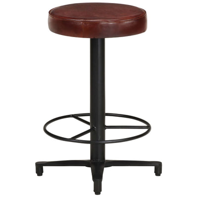 vidaXL Bar Stools 2 pcs 66 cm Real Leather