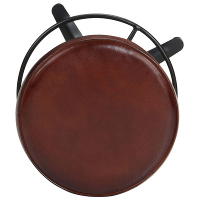 vidaXL Bar Stools 2 pcs 66 cm Real Leather