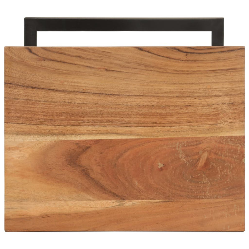 vidaXL Side Tables 2 pcs 31.5x24.5x64.5 Solid Acacia Wood