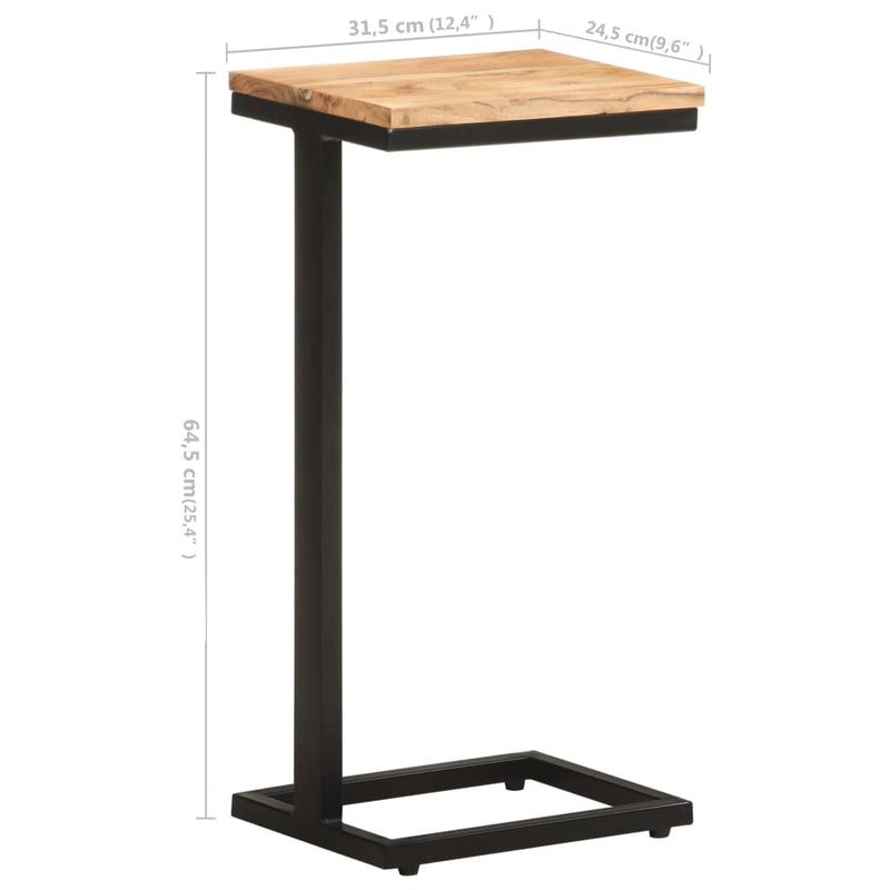 vidaXL Side Tables 2 pcs 31.5x24.5x64.5 Solid Acacia Wood