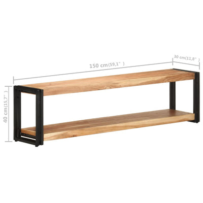 vidaXL TV Cabinet 150x30x40 cm Solid Acacia Wood