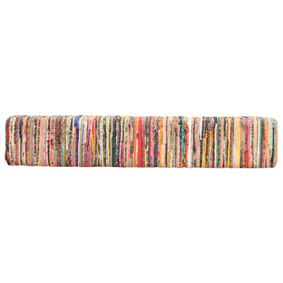 vidaXL Bench 160 cm Multicolour Chindi Fabric