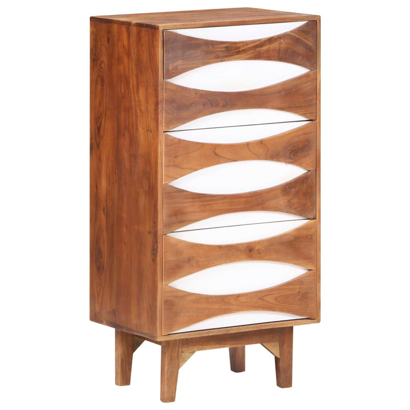 vidaXL Chest of Drawers 43.5x35x90 cm Solid Acacia Wood