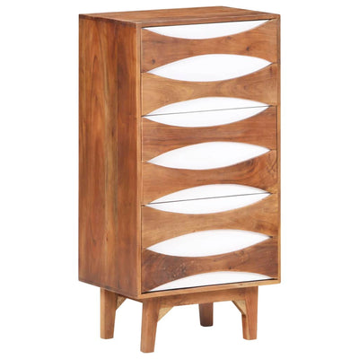 vidaXL Chest of Drawers 43.5x35x90 cm Solid Acacia Wood