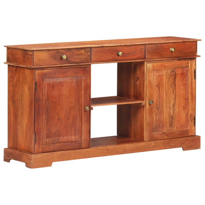 vidaXL Sideboard 135x35x75 cm Solid Acacia Wood