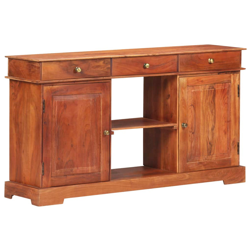 vidaXL Sideboard 135x35x75 cm Solid Acacia Wood