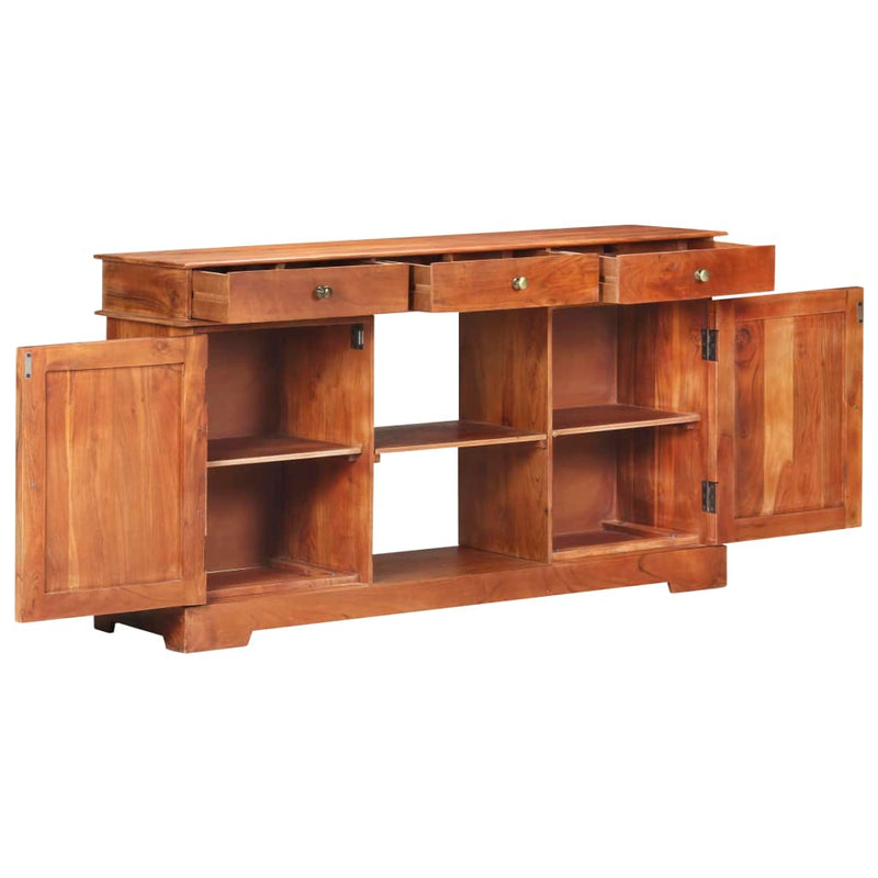 vidaXL Sideboard 135x35x75 cm Solid Acacia Wood