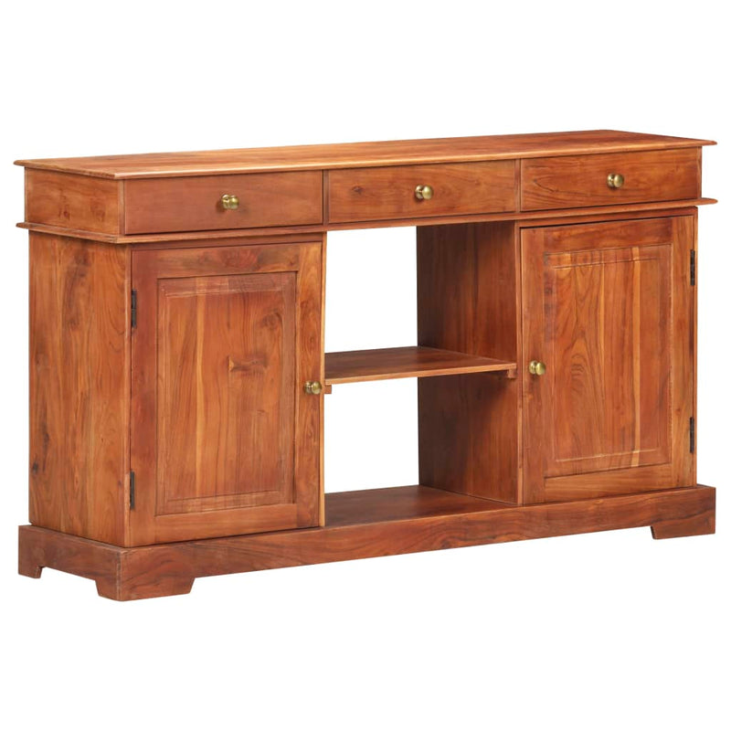 vidaXL Sideboard 135x35x75 cm Solid Acacia Wood